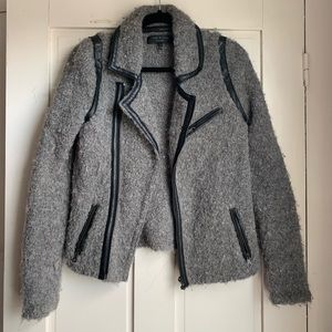 Rag & Bone Wool Teddy Moto Zip Jacket